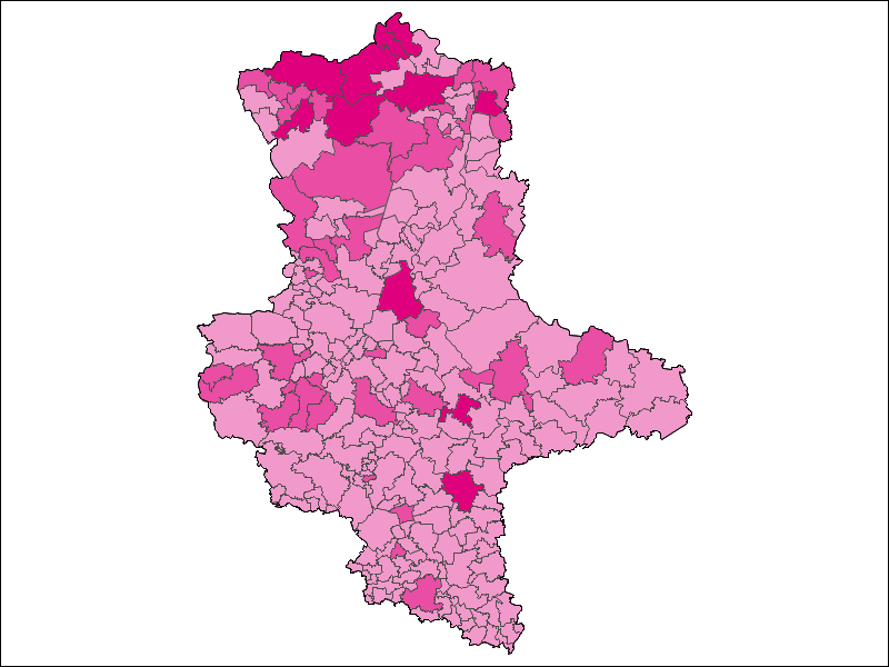 Anteil Zweitstimmen - Die Linke 