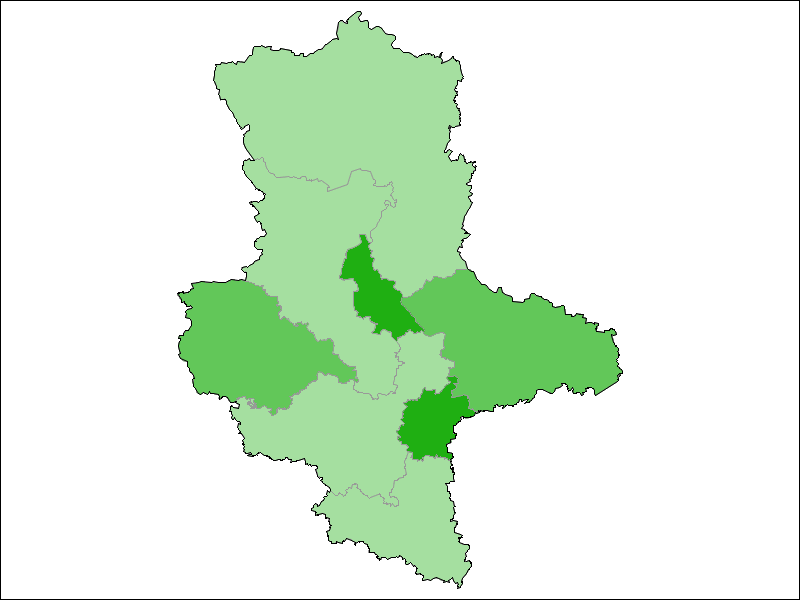 Anteil Zweitstimmen - GRÜNE 